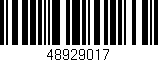 Código de barras (EAN, GTIN, SKU, ISBN): '48929017'