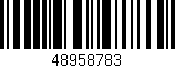Código de barras (EAN, GTIN, SKU, ISBN): '48958783'