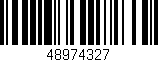 Código de barras (EAN, GTIN, SKU, ISBN): '48974327'