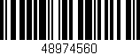 Código de barras (EAN, GTIN, SKU, ISBN): '48974560'
