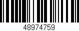 Código de barras (EAN, GTIN, SKU, ISBN): '48974759'