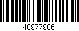 Código de barras (EAN, GTIN, SKU, ISBN): '48977986'