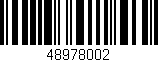 Código de barras (EAN, GTIN, SKU, ISBN): '48978002'