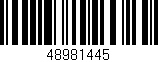Código de barras (EAN, GTIN, SKU, ISBN): '48981445'