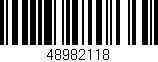 Código de barras (EAN, GTIN, SKU, ISBN): '48982118'
