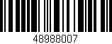 Código de barras (EAN, GTIN, SKU, ISBN): '48988007'