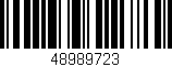 Código de barras (EAN, GTIN, SKU, ISBN): '48989723'