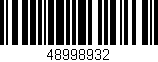 Código de barras (EAN, GTIN, SKU, ISBN): '48998932'