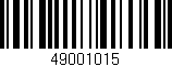 Código de barras (EAN, GTIN, SKU, ISBN): '49001015'