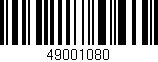 Código de barras (EAN, GTIN, SKU, ISBN): '49001080'
