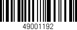 Código de barras (EAN, GTIN, SKU, ISBN): '49001192'