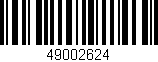 Código de barras (EAN, GTIN, SKU, ISBN): '49002624'