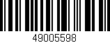 Código de barras (EAN, GTIN, SKU, ISBN): '49005598'