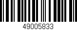 Código de barras (EAN, GTIN, SKU, ISBN): '49005833'