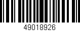 Código de barras (EAN, GTIN, SKU, ISBN): '49018926'