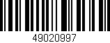 Código de barras (EAN, GTIN, SKU, ISBN): '49020997'