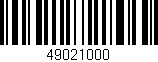 Código de barras (EAN, GTIN, SKU, ISBN): '49021000'