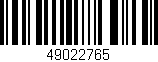 Código de barras (EAN, GTIN, SKU, ISBN): '49022765'