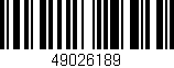 Código de barras (EAN, GTIN, SKU, ISBN): '49026189'