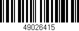 Código de barras (EAN, GTIN, SKU, ISBN): '49026415'