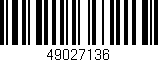 Código de barras (EAN, GTIN, SKU, ISBN): '49027136'
