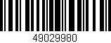 Código de barras (EAN, GTIN, SKU, ISBN): '49029980'