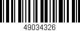 Código de barras (EAN, GTIN, SKU, ISBN): '49034326'