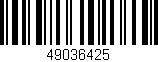 Código de barras (EAN, GTIN, SKU, ISBN): '49036425'