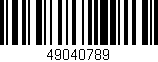 Código de barras (EAN, GTIN, SKU, ISBN): '49040789'