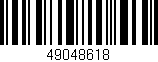 Código de barras (EAN, GTIN, SKU, ISBN): '49048618'