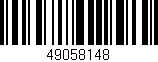 Código de barras (EAN, GTIN, SKU, ISBN): '49058148'