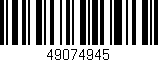 Código de barras (EAN, GTIN, SKU, ISBN): '49074945'