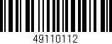 Código de barras (EAN, GTIN, SKU, ISBN): '49110112'