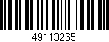 Código de barras (EAN, GTIN, SKU, ISBN): '49113265'