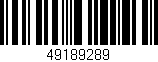 Código de barras (EAN, GTIN, SKU, ISBN): '49189289'
