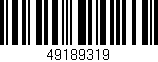 Código de barras (EAN, GTIN, SKU, ISBN): '49189319'