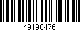 Código de barras (EAN, GTIN, SKU, ISBN): '49190476'