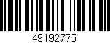 Código de barras (EAN, GTIN, SKU, ISBN): '49192775'
