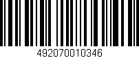Código de barras (EAN, GTIN, SKU, ISBN): '492070010346'