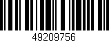Código de barras (EAN, GTIN, SKU, ISBN): '49209756'