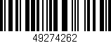 Código de barras (EAN, GTIN, SKU, ISBN): '49274262'