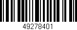 Código de barras (EAN, GTIN, SKU, ISBN): '49278401'