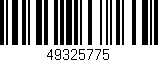 Código de barras (EAN, GTIN, SKU, ISBN): '49325775'