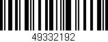 Código de barras (EAN, GTIN, SKU, ISBN): '49332192'