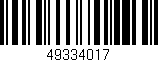 Código de barras (EAN, GTIN, SKU, ISBN): '49334017'