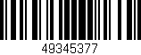 Código de barras (EAN, GTIN, SKU, ISBN): '49345377'