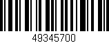 Código de barras (EAN, GTIN, SKU, ISBN): '49345700'
