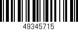 Código de barras (EAN, GTIN, SKU, ISBN): '49345715'