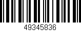 Código de barras (EAN, GTIN, SKU, ISBN): '49345836'