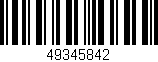 Código de barras (EAN, GTIN, SKU, ISBN): '49345842'